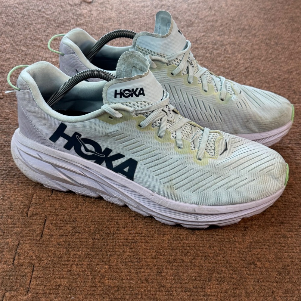 B- Hoka One One Rincon 3 Women Running Shoes 12B Pale Aqua Orchid 1119396 PAOH